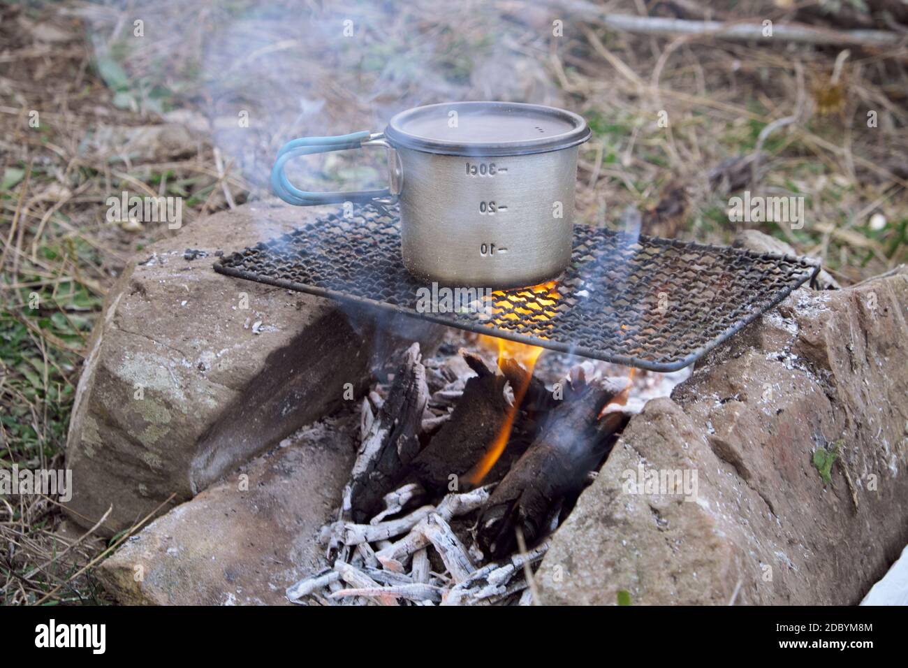 Acciaio inossidabile Samovar stufa a legna da campeggio a carbone bollitore  da tè stoviglie da esterno