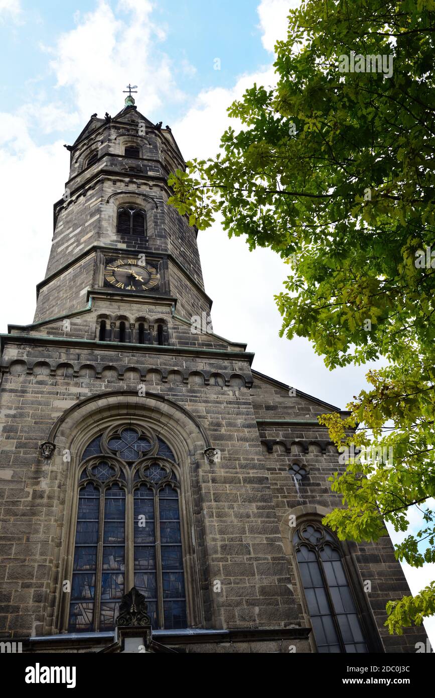 La Sophienkirche sul bordo occidentale del quartiere Luisen a Wuppertal, Germania Foto Stock