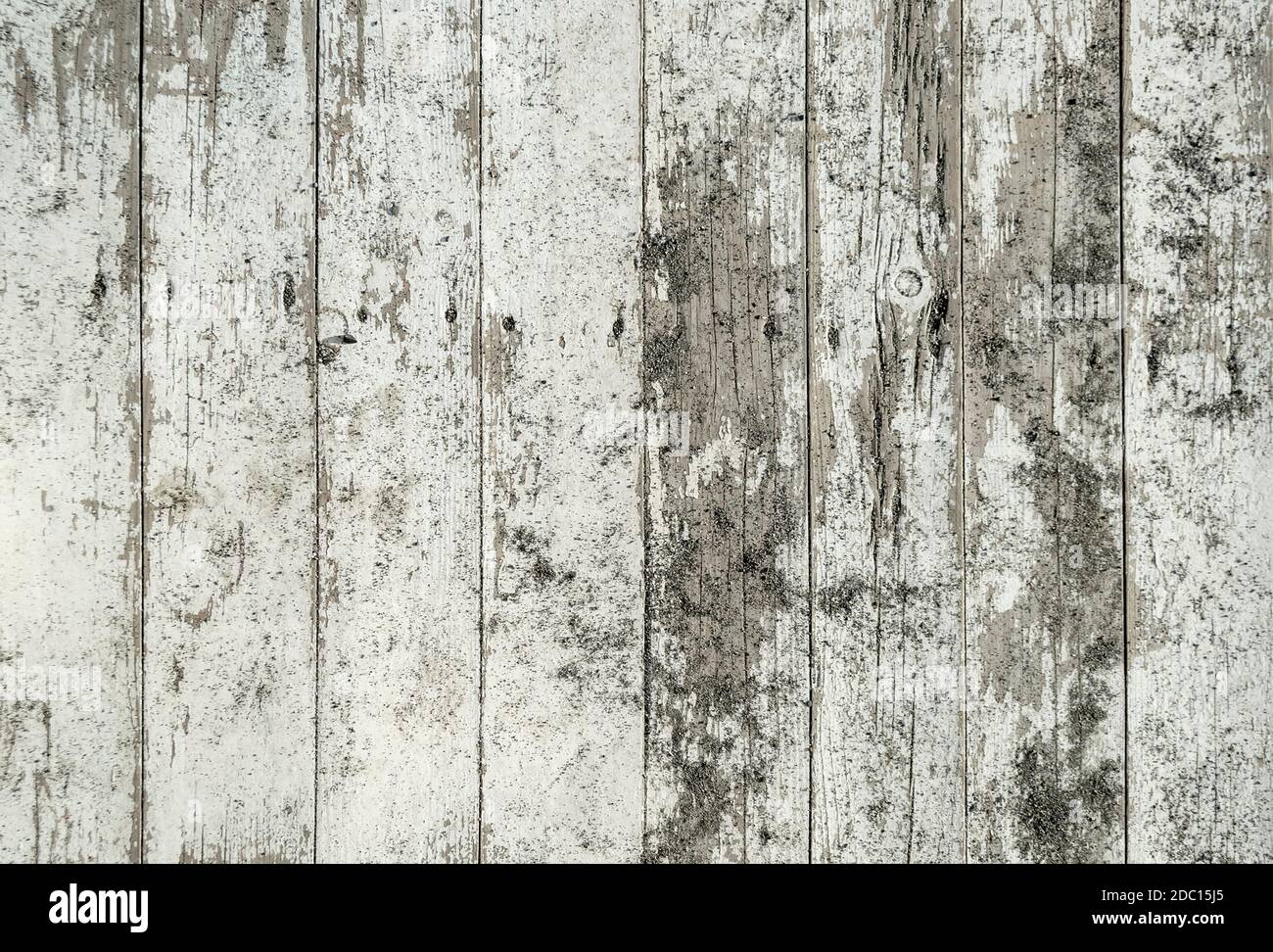 Struttura bianca e nera di tavole di legno intemperie. Foto Stock