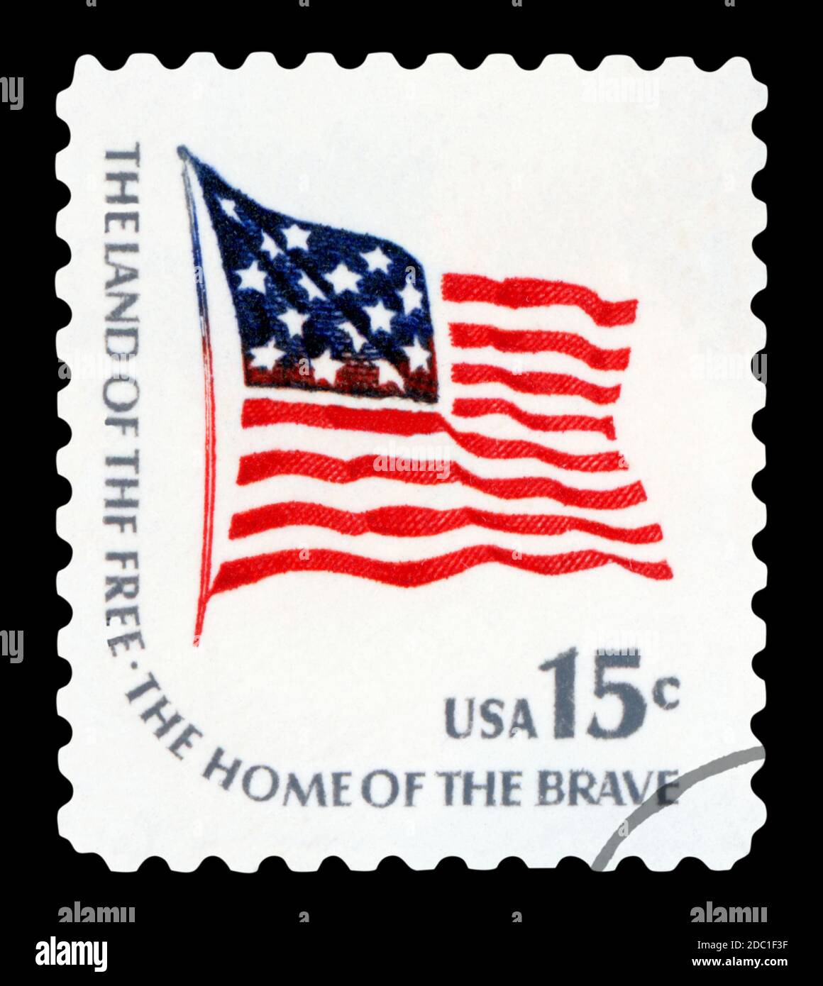Stati Uniti d'America - circa 1950: un timbro stampato negli Stati Uniti mostra immagine della dedicata alla bandiera americana, del 1950 circa. Foto Stock