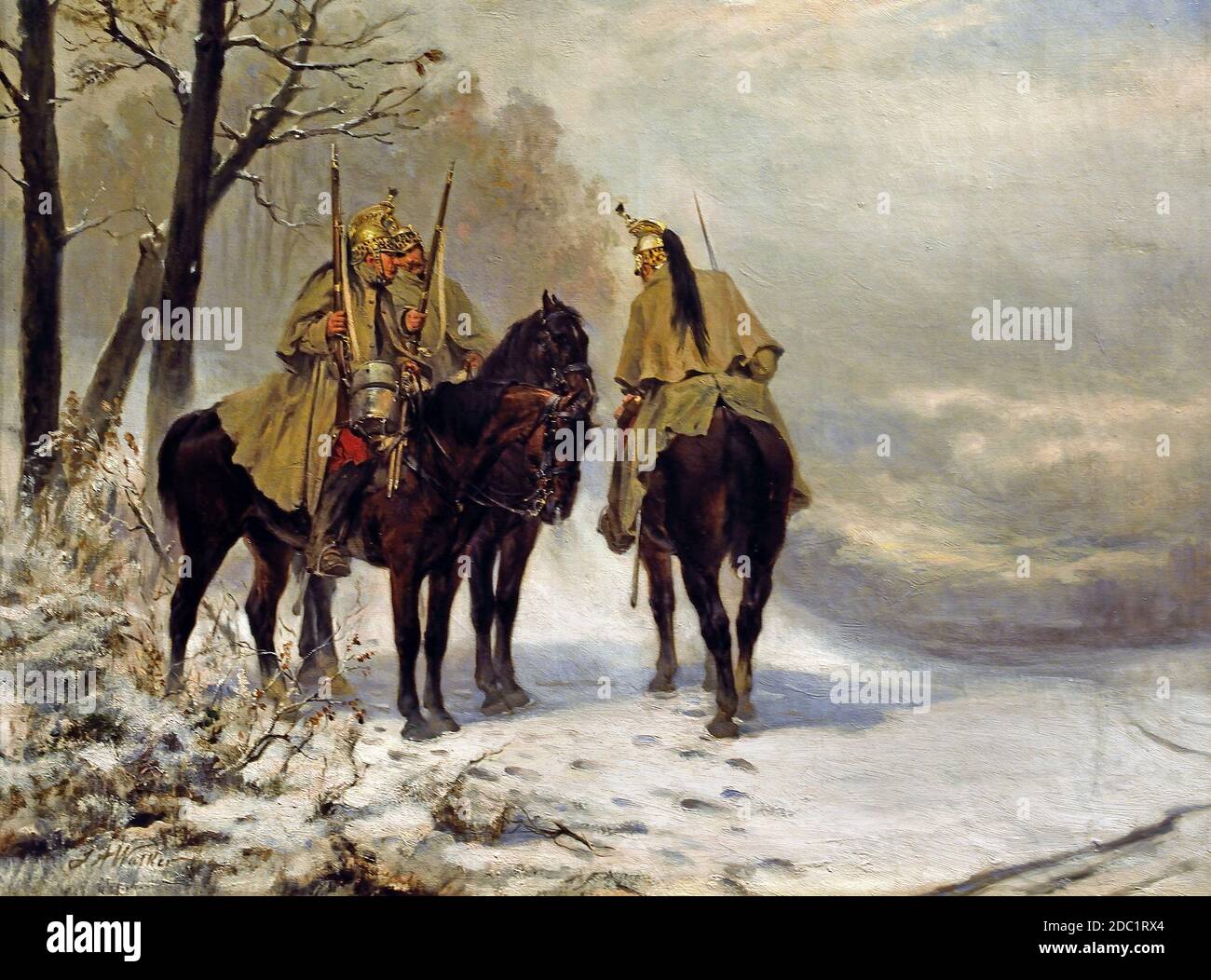 Una pattuglia di Dragons campagna 1870, 1890 James Alexander Walker 1841-1898 Francia, francese. Foto Stock