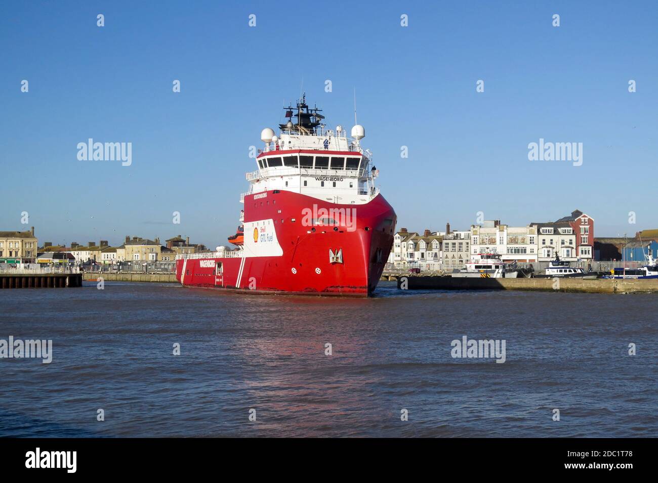 Offshore Nave di alimentazione Foto Stock