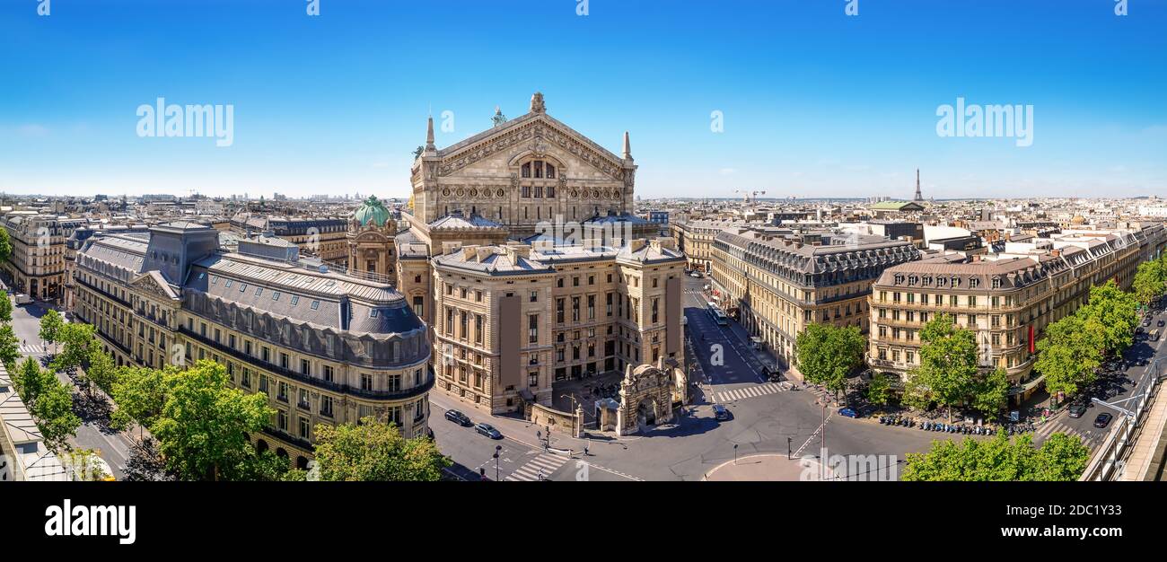vista panoramica sul centro di parigi, francia Foto Stock