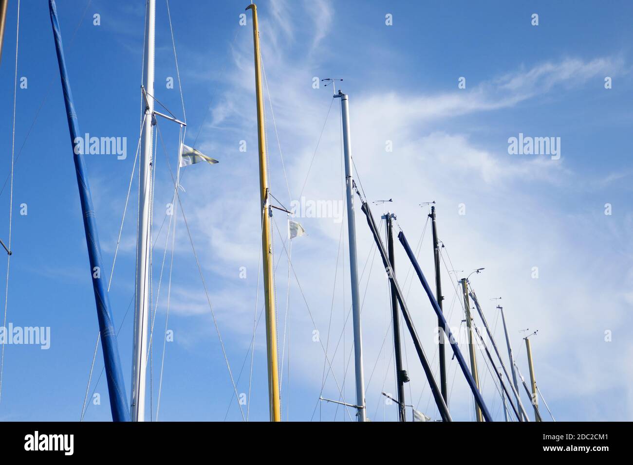 Barca a montanti Foto Stock