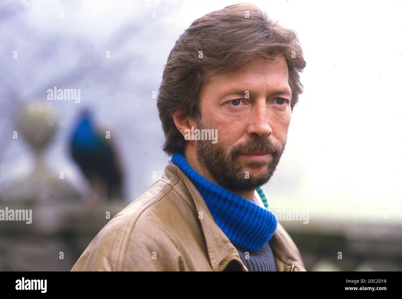 Eric Clapton prima del suo concerto alla Edinburgh Playhouse 27 Febbraio 1985 Foto Stock