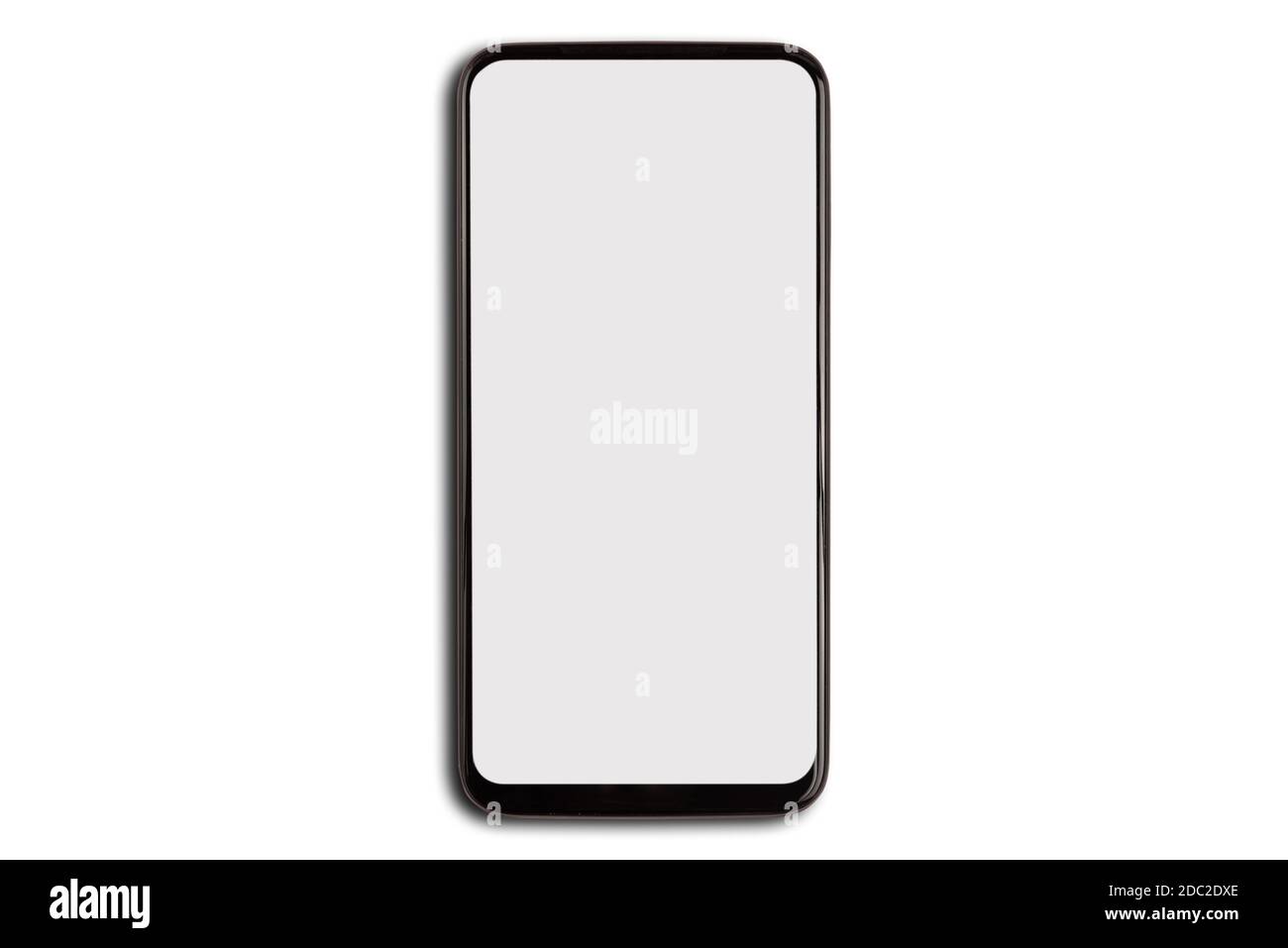 smartphone generico con schermo vuoto isolato su sfondo bianco Foto Stock