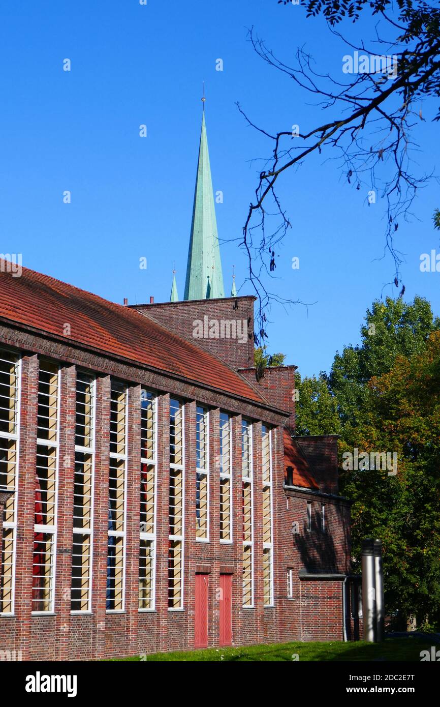 Holstentorhalle a LÃ¼beck Foto Stock