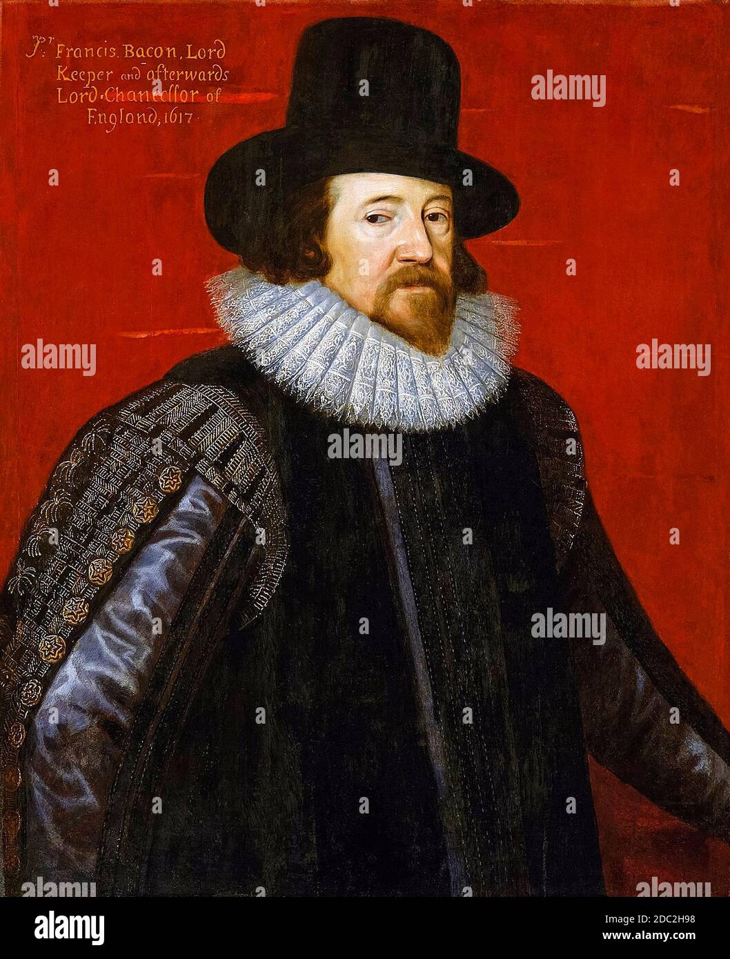Sir Francis Bacon, 1° Visconte Sant'Alban (1561-1626), inglese, filosofo e statista, ritratto di Paul van Somer i, 1617 Foto Stock