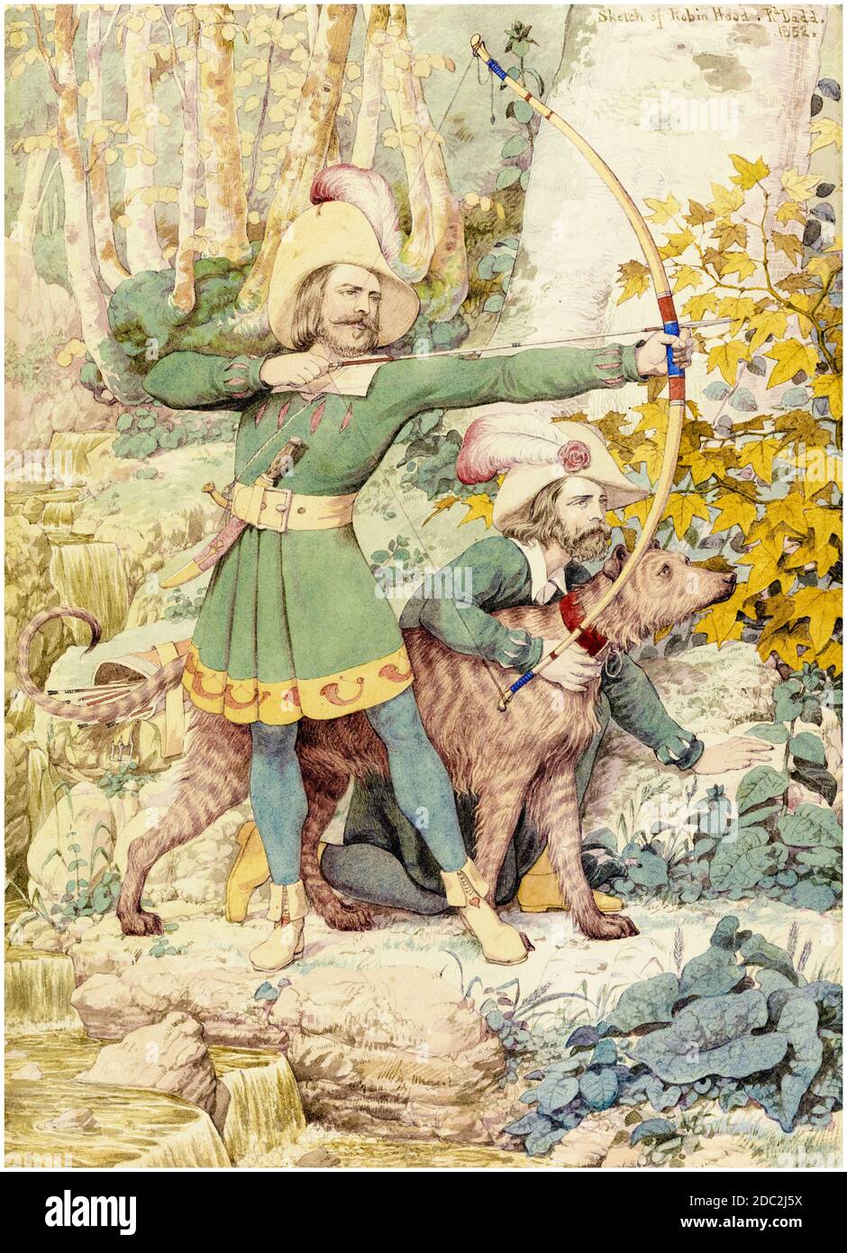 Schizzo di Robin Hood, dipinto di Richard Dadd, 1852 Foto Stock