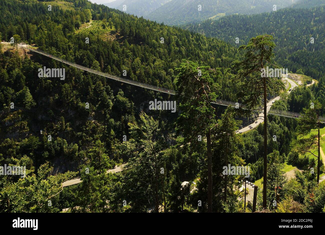 Ponte sospeso Highline 179 a Reutte Austria Foto Stock