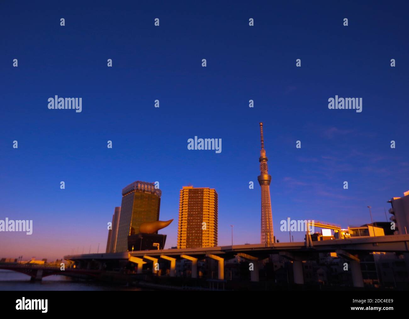 Godetevi questa fantastica vista della torre preferita di tokyo: Skytree in Giappone. Foto Stock