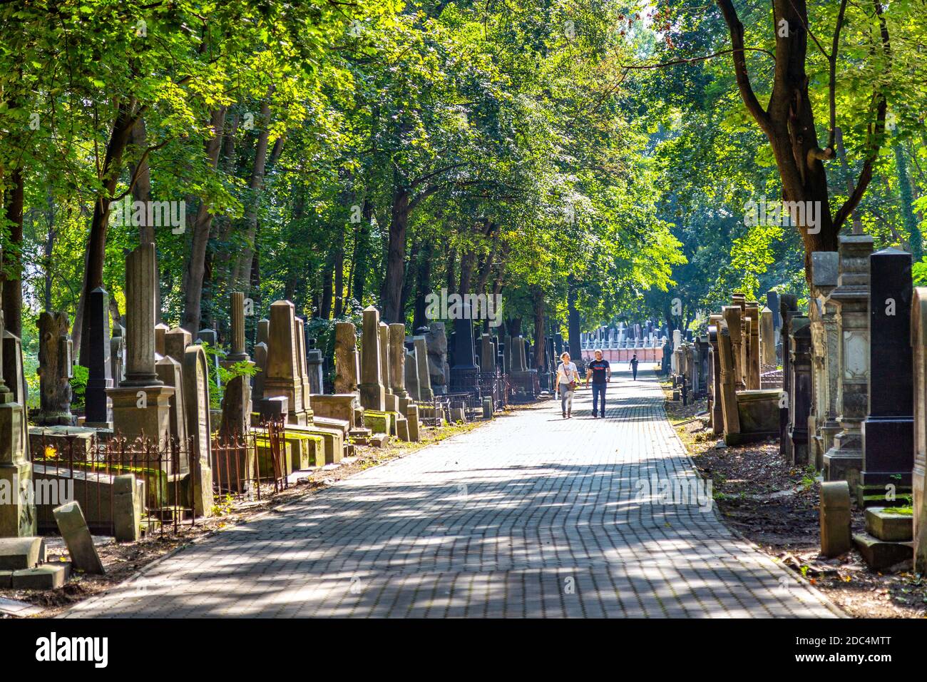 Cimitero ebraico (Cmentarz Zydowski) a Varsavia, Polonia Foto Stock