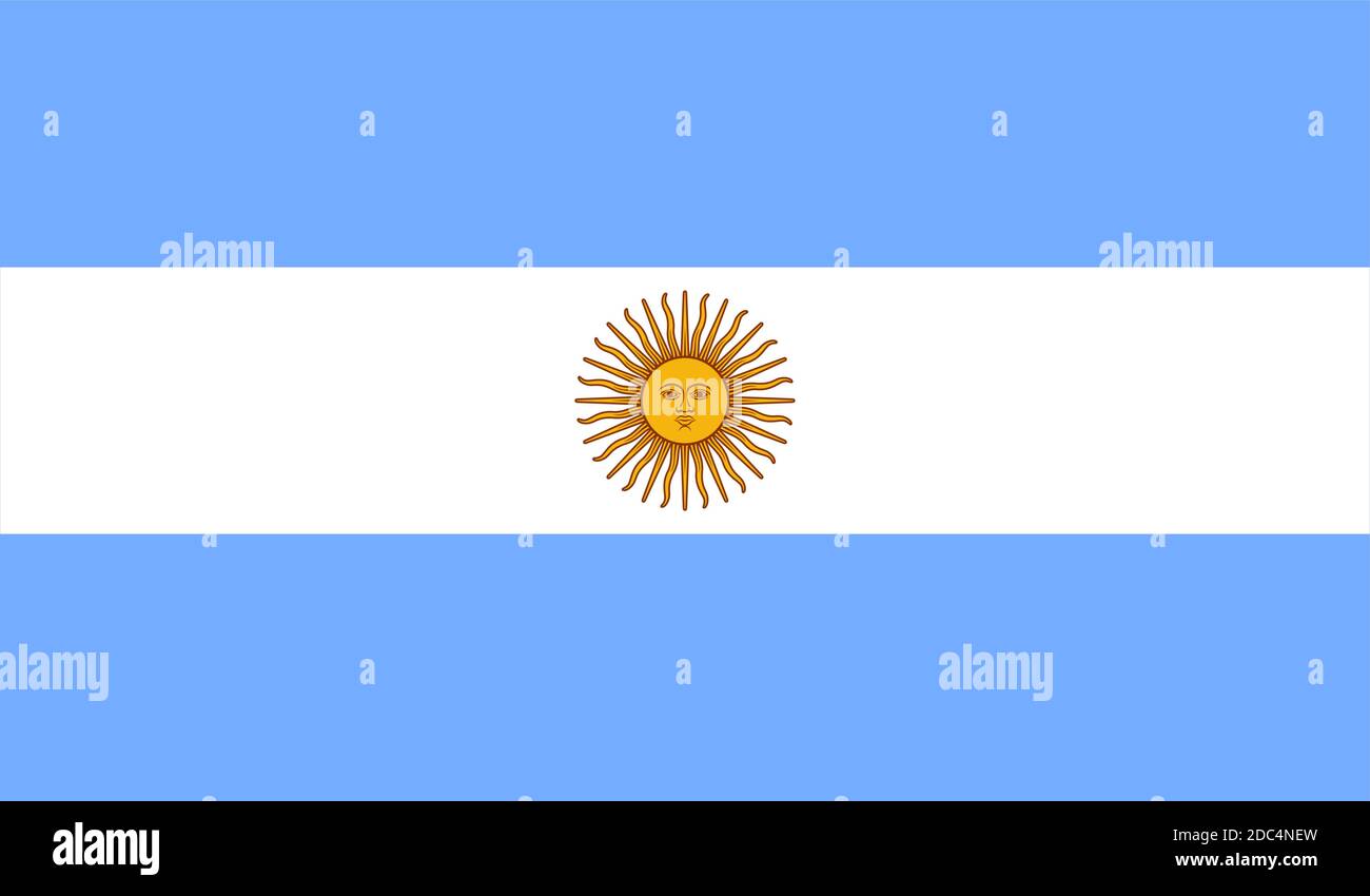 Primo piano bandiera Argentina Illustrazione Vettoriale