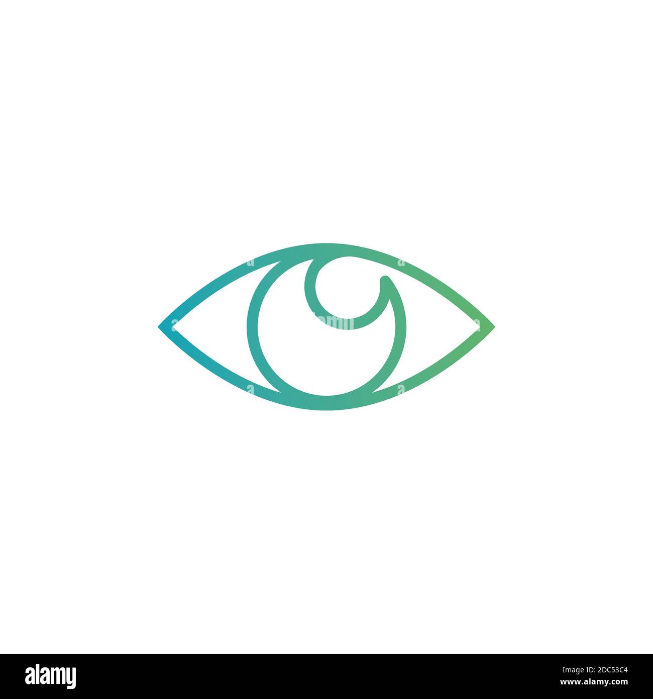 Logo di cura dell'occhio modello.simbolo dell'occhio per la clinica medica Illustrazione Vettoriale