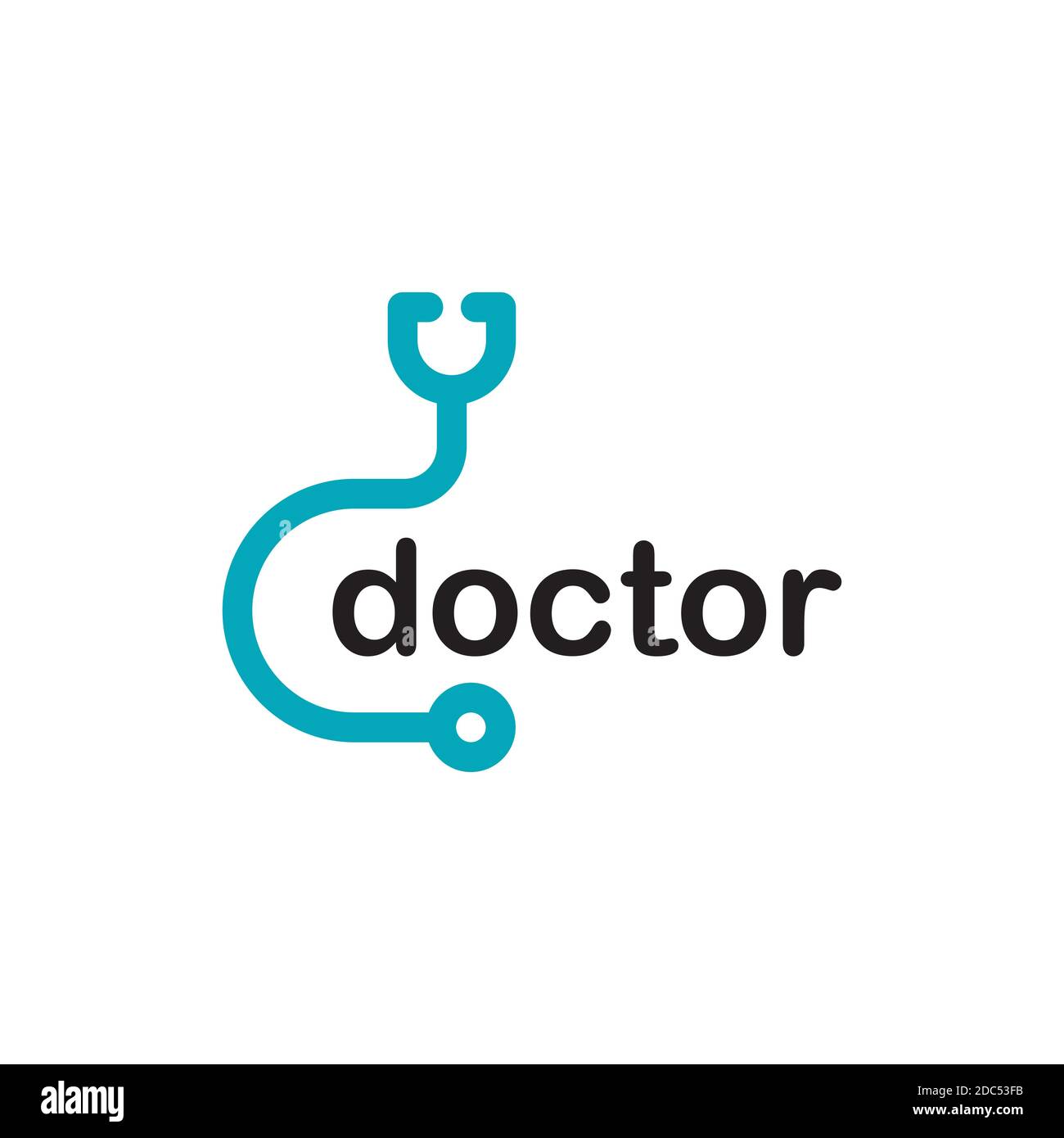 Logo medico design template.stetoscopio simbolo Illustrazione Vettoriale