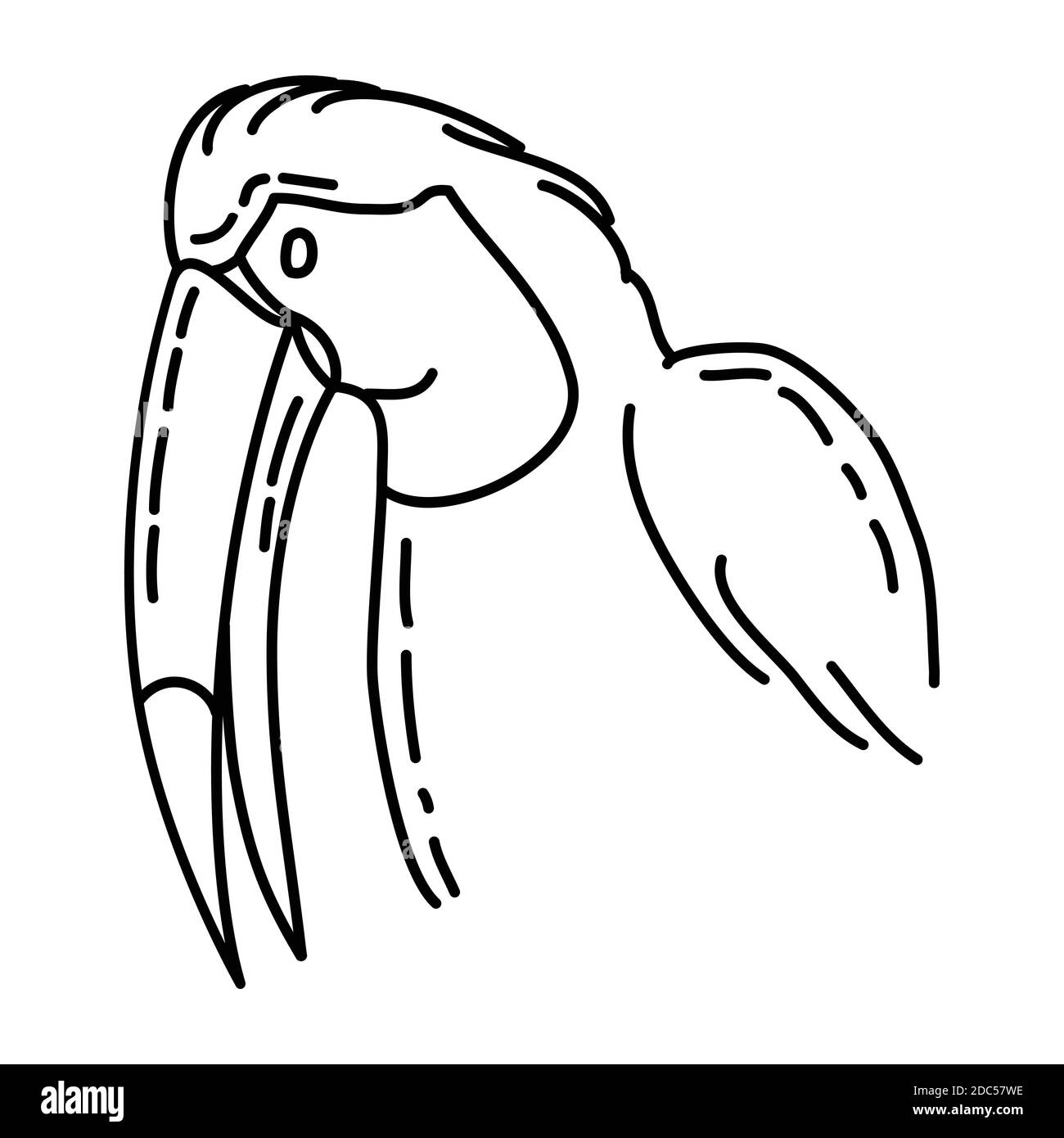 Icona Toco Toucan. Vettore set di icone disegnate a mano da un animale tropicale. Illustrazione Vettoriale