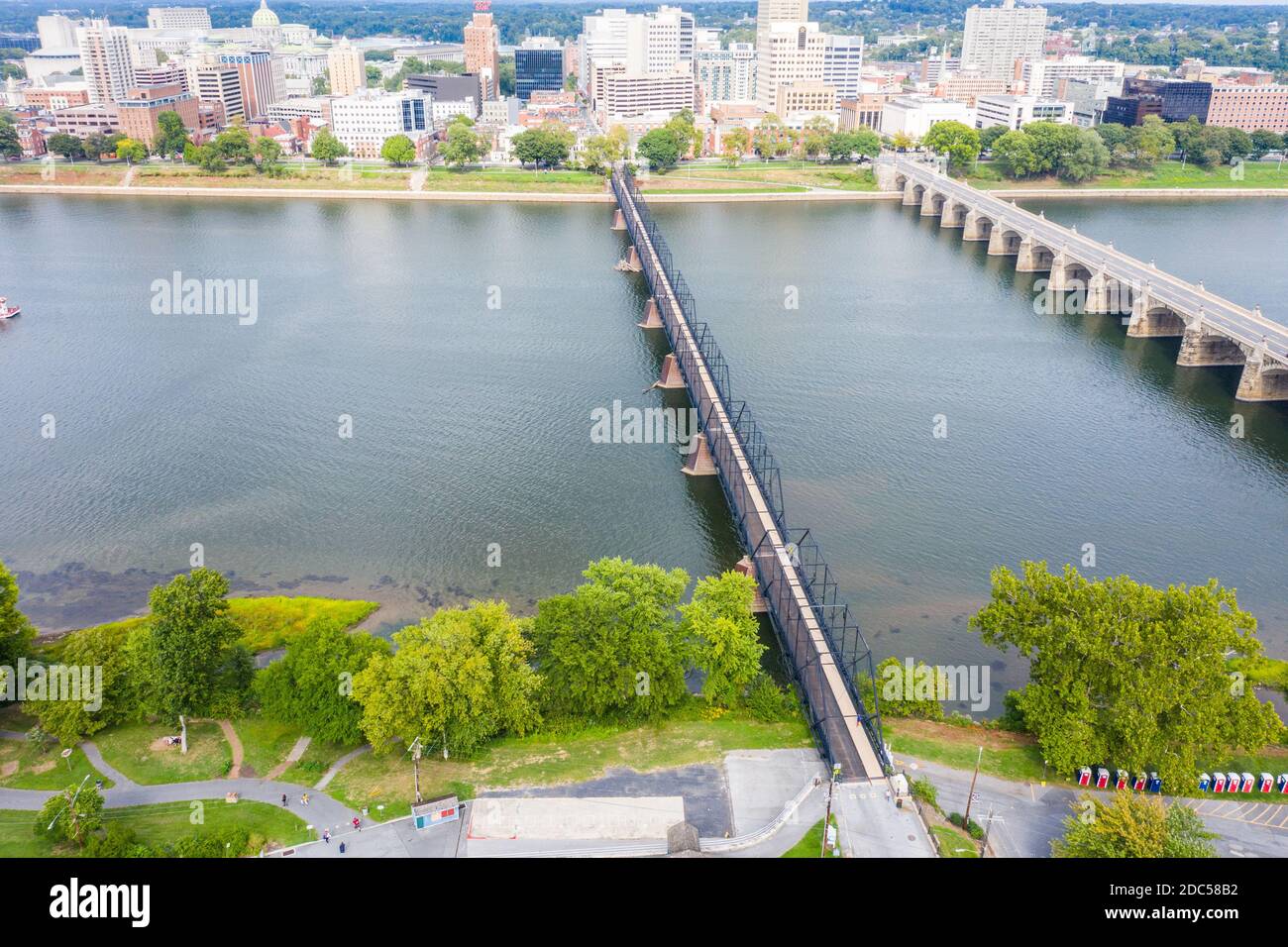 Walnut Street Bridge, Harrisburg, Pennsylvania, Stati Uniti Foto Stock