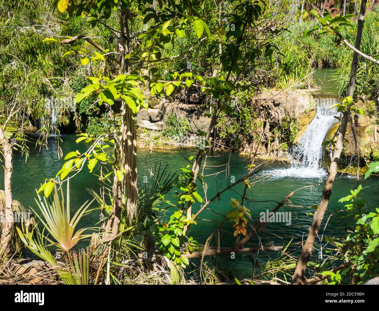 Cascate di Indarri, Lawn Hill, Parco Nazionale di Boodjamulla Foto Stock