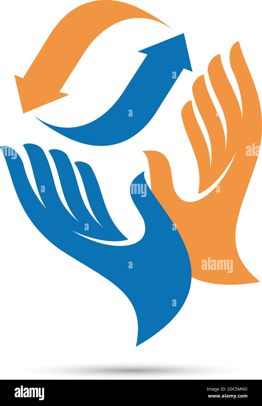 Logo Vector riscaldamento e raffreddamento domestici. Illustrazione astratta Illustrazione Vettoriale