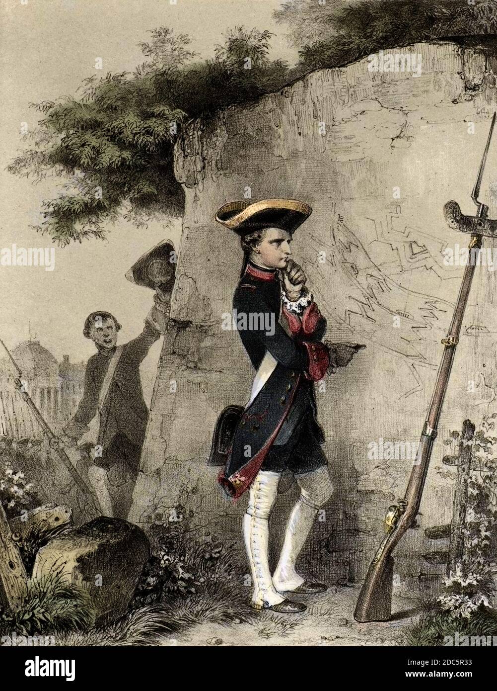 Napoleone Bonaparte alla scuola militare di Brienne-le-Chateau, Francia. Foto Stock
