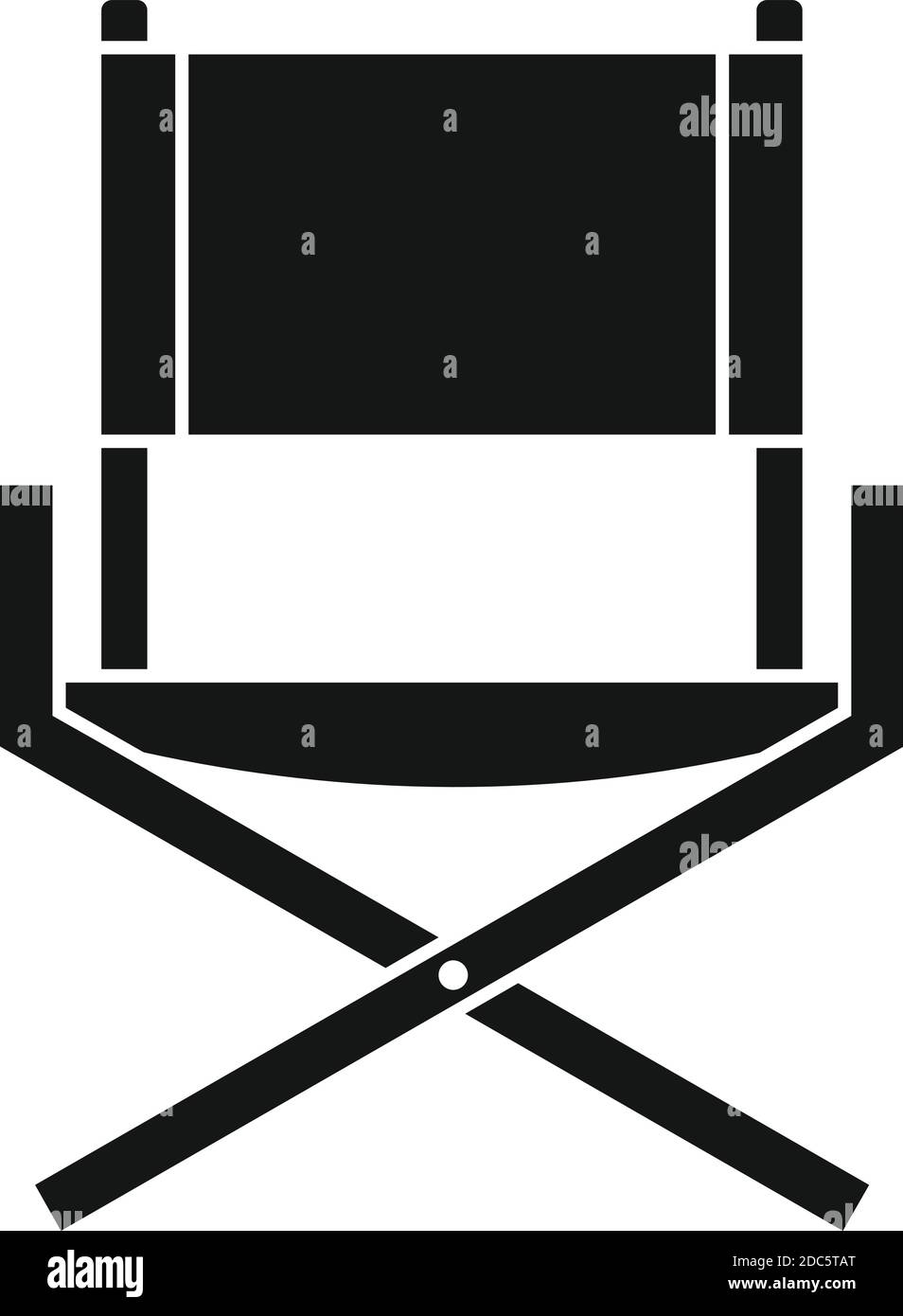 Sedia in tessuto pieghevole icona, stile semplice Illustrazione Vettoriale