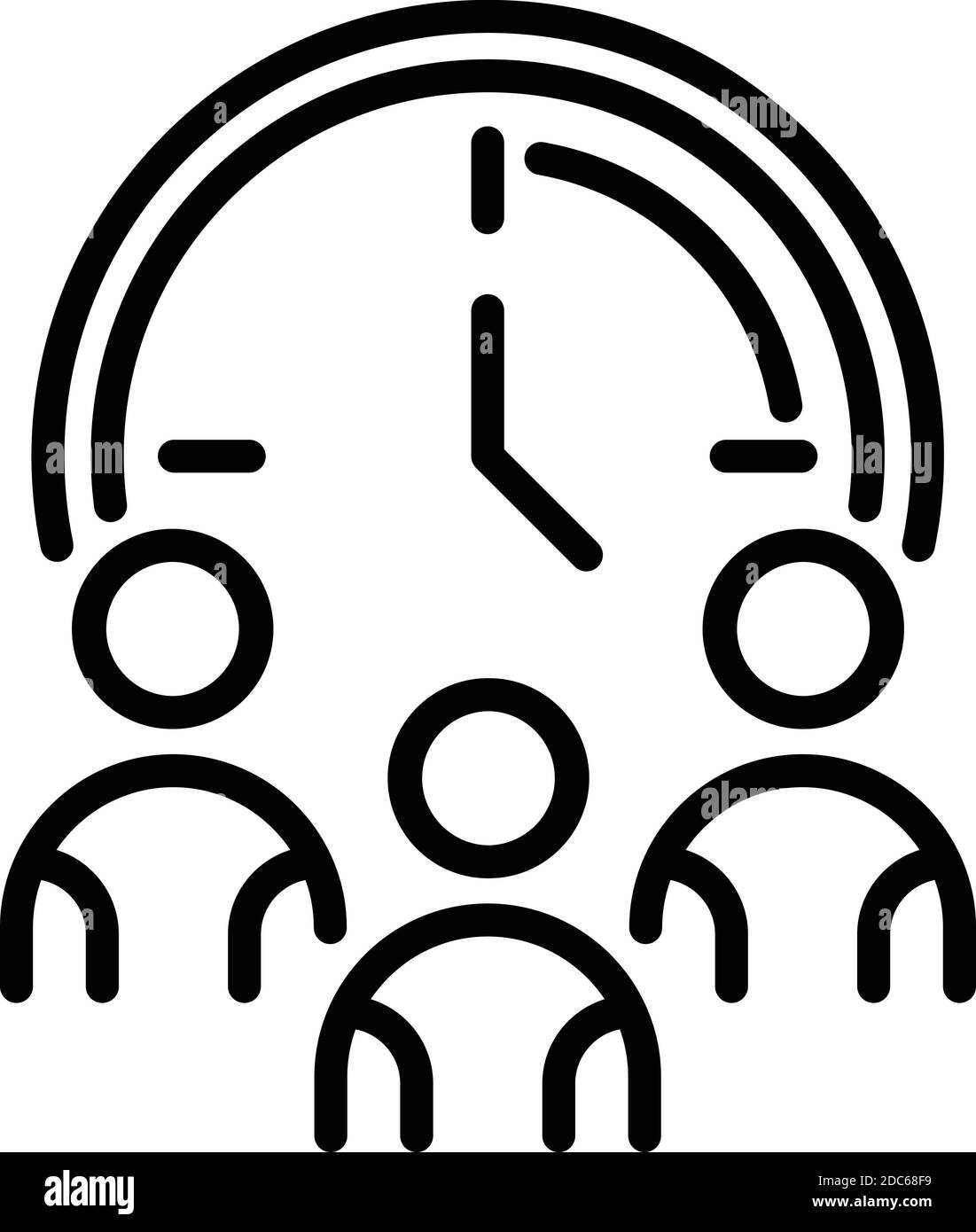 Icona della lezione della squadra di guida. Icona vettoriale della lezione del mentor team per il web design isolato su sfondo bianco Illustrazione Vettoriale