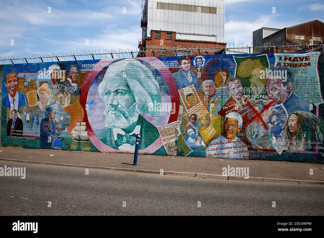 Impressionen: International Wall Belfast, Nordirland/Irlanda del Nord. Foto Stock