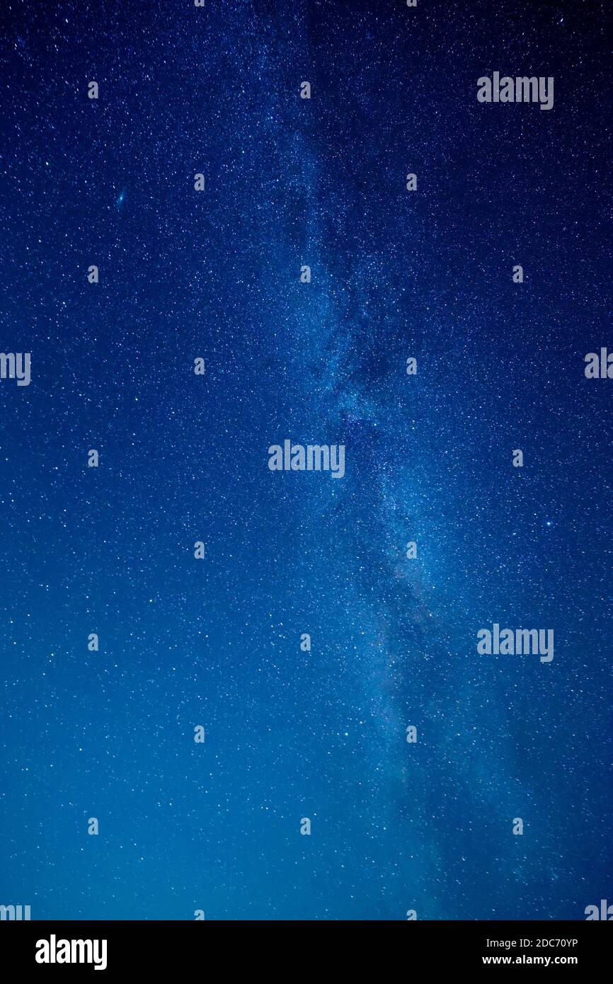 Milky Way band in Orkney Sky Foto Stock