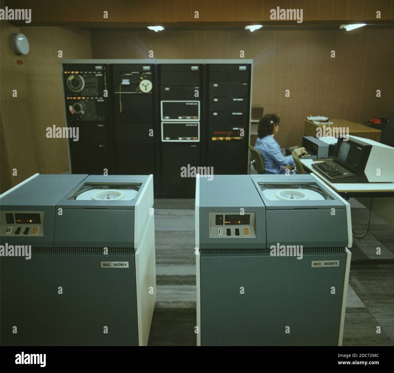 Sala computer, Kyustendil, 1984 Foto Stock