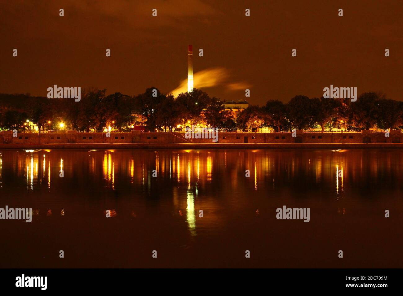 Praga di notte Foto Stock