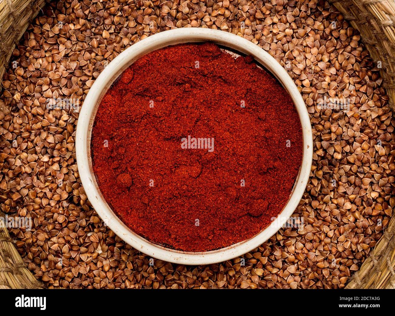 Primo piano di condimento di semi freddi Foto Stock