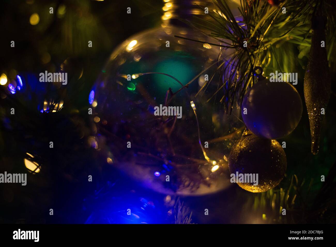 Luci magiche - sfondo bokeh colorato Foto Stock