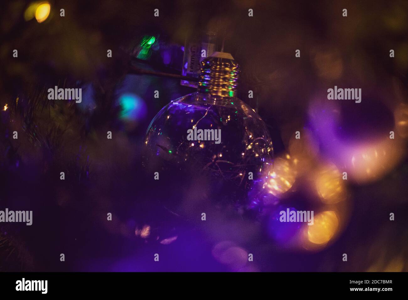 Luci magiche - sfondo bokeh colorato Foto Stock