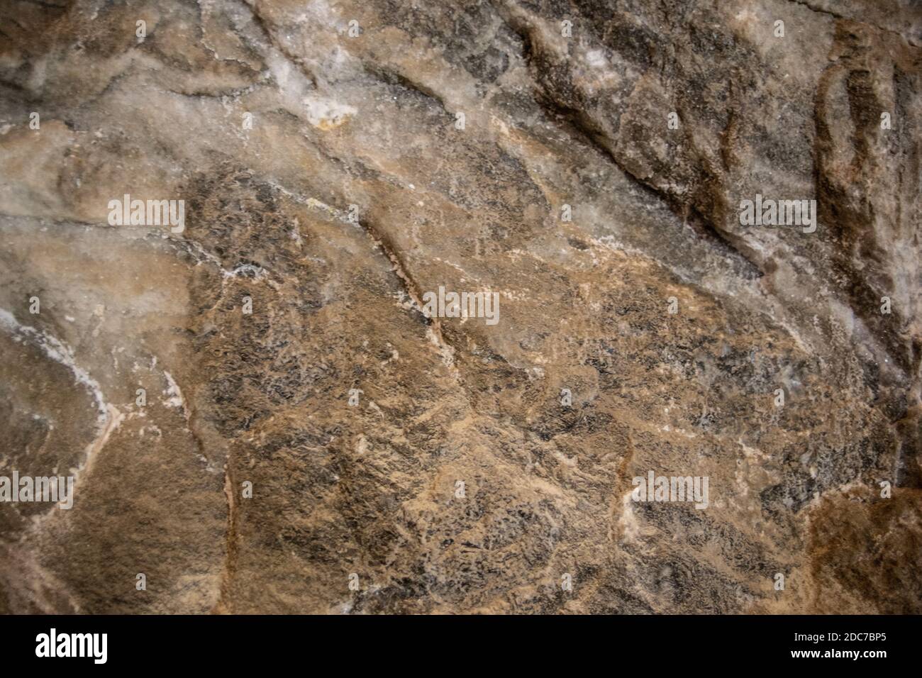 Sfondo di rocce di sale in una miniera Foto Stock