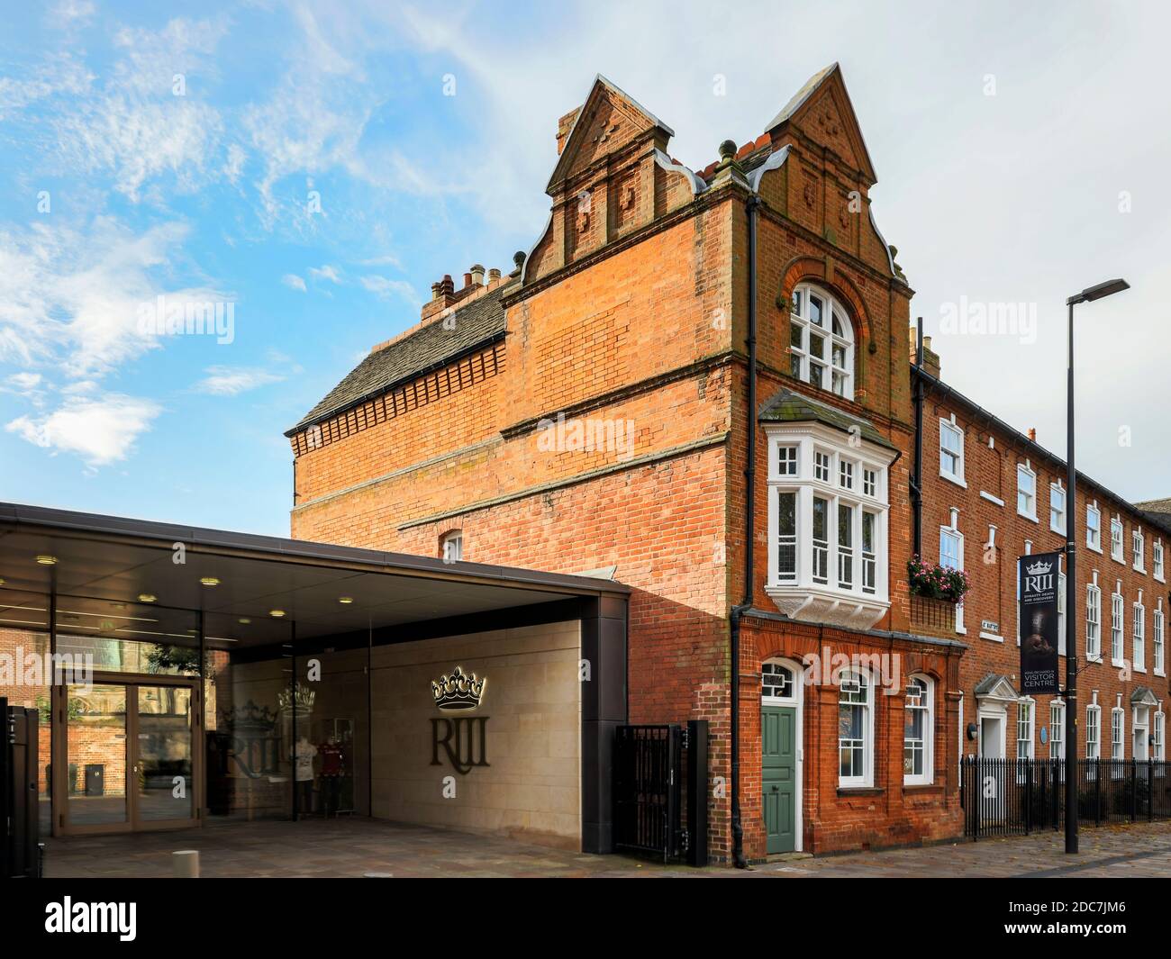 Ingresso al King Richard III Visitor Center, Leicester Foto Stock