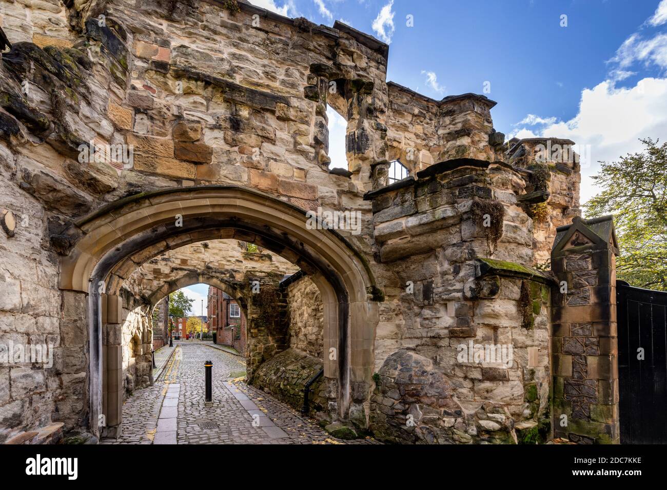 La porta della torretta, conosciuta anche come Prince Rupert's Gateway, Leicester Foto Stock