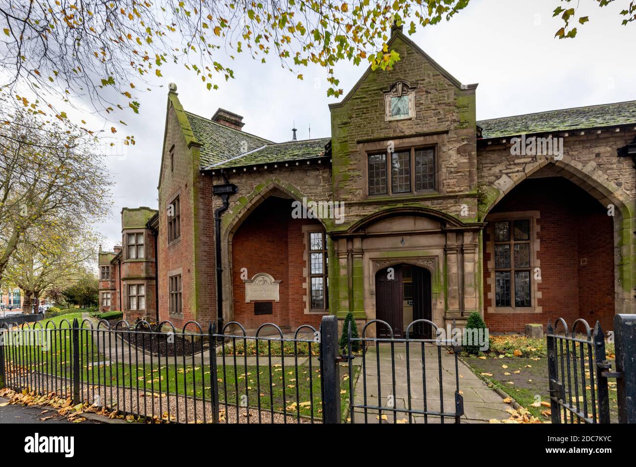 Trinity House, ex Trinity Hospital Almshouses, ora fa parte del campus della De Montfort University, Leicester Foto Stock