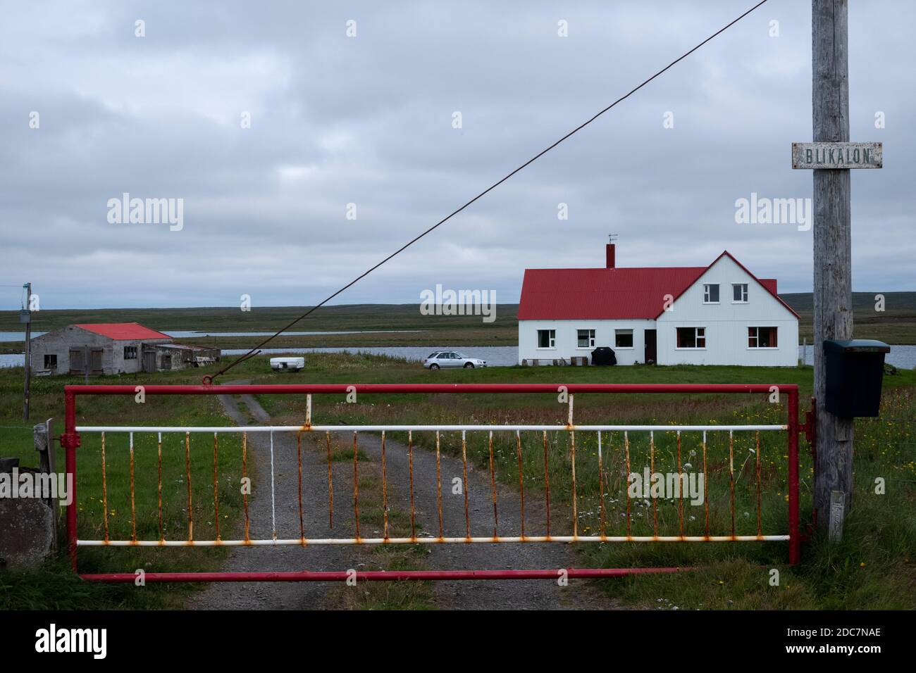 Una casa colonica in Islanda Foto Stock