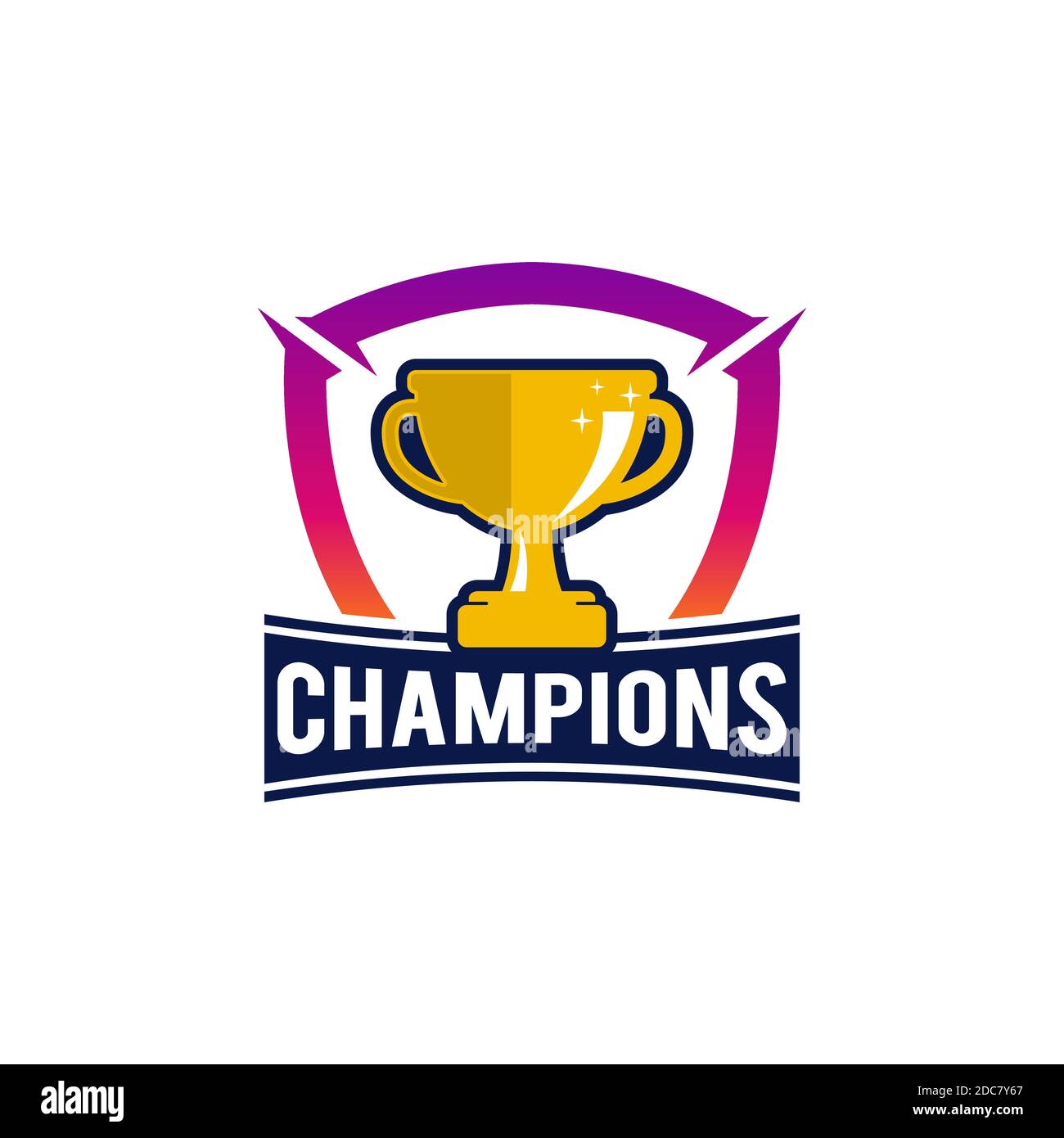 Logo Champion SPORTS League con logo grafico con logo.EPS 10 Illustrazione Vettoriale