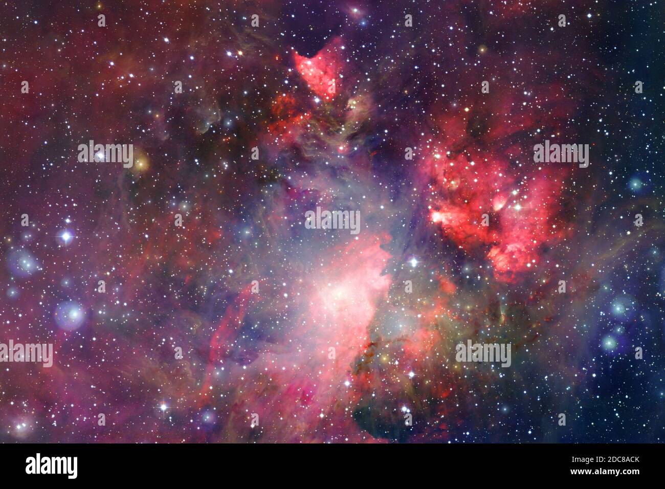 Universo infinito con stelle e galassie nello spazio. Elementi di questa immagine forniti dalla NASA. Foto Stock