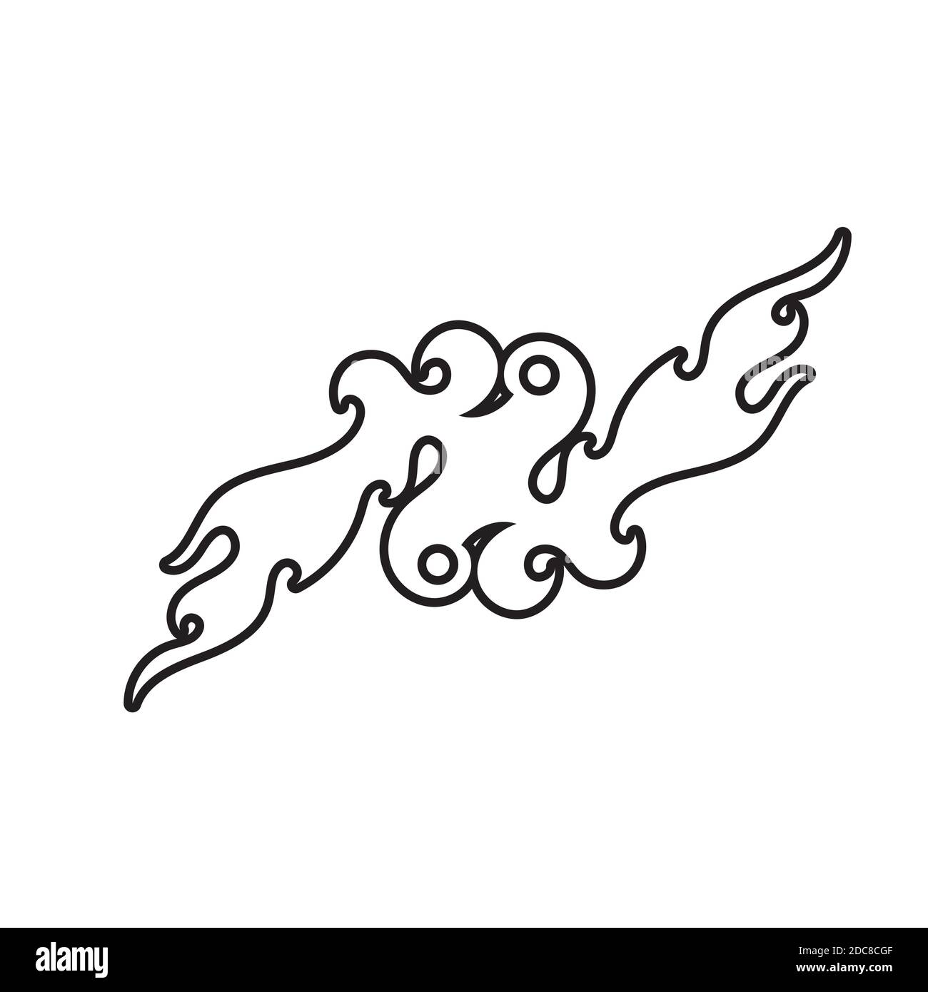 immagine del simbolo del vettore di fiamma tribale Illustrazione Vettoriale