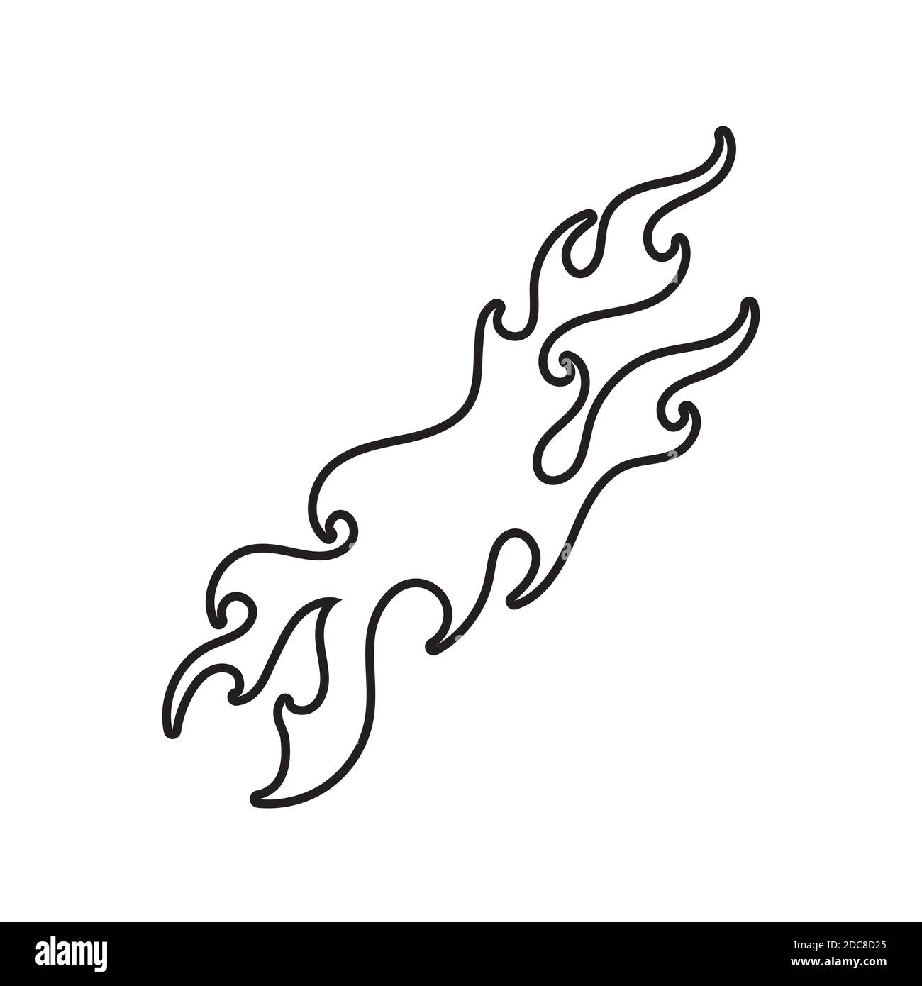 immagine del simbolo del vettore di fiamma tribale Illustrazione Vettoriale