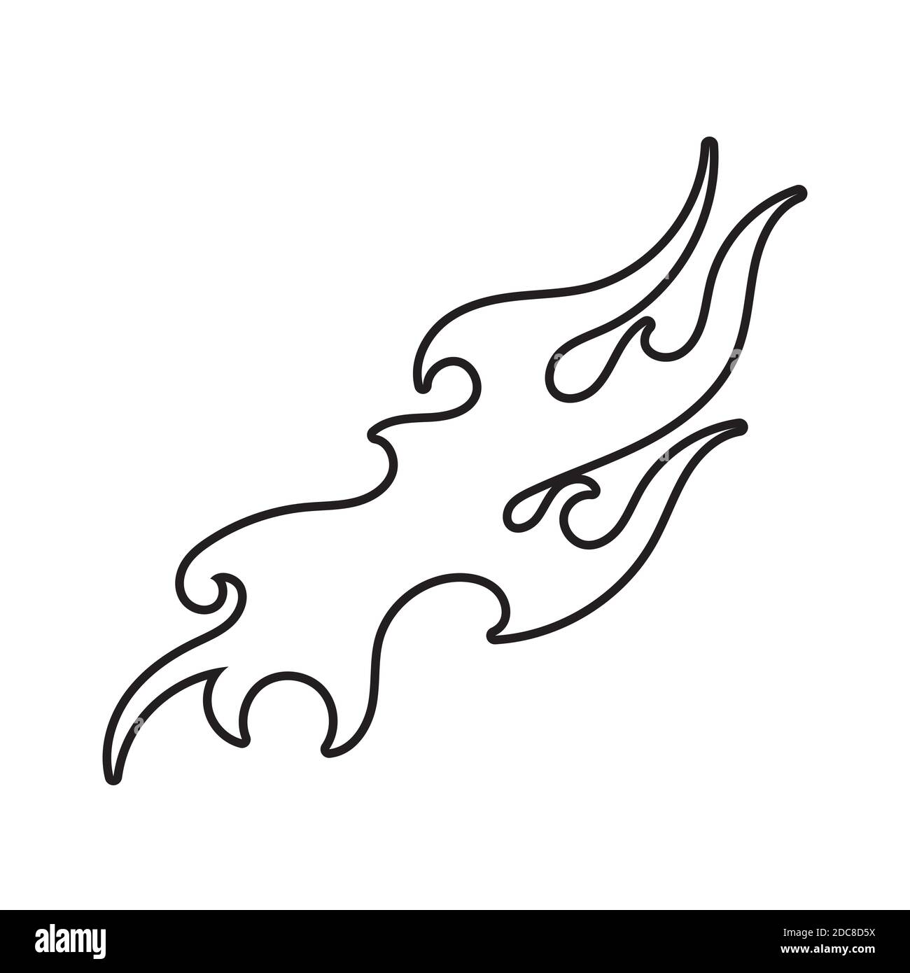 immagine del simbolo del vettore di fiamma tribale Illustrazione Vettoriale