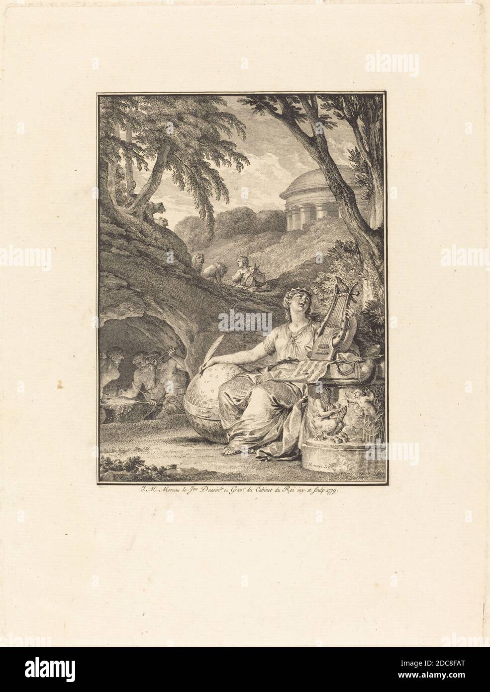 Jean-Michel Moreau il giovane, (artista), francese, 1741 - 1814, frontespizio: Dictionnaire de musique Foto Stock
