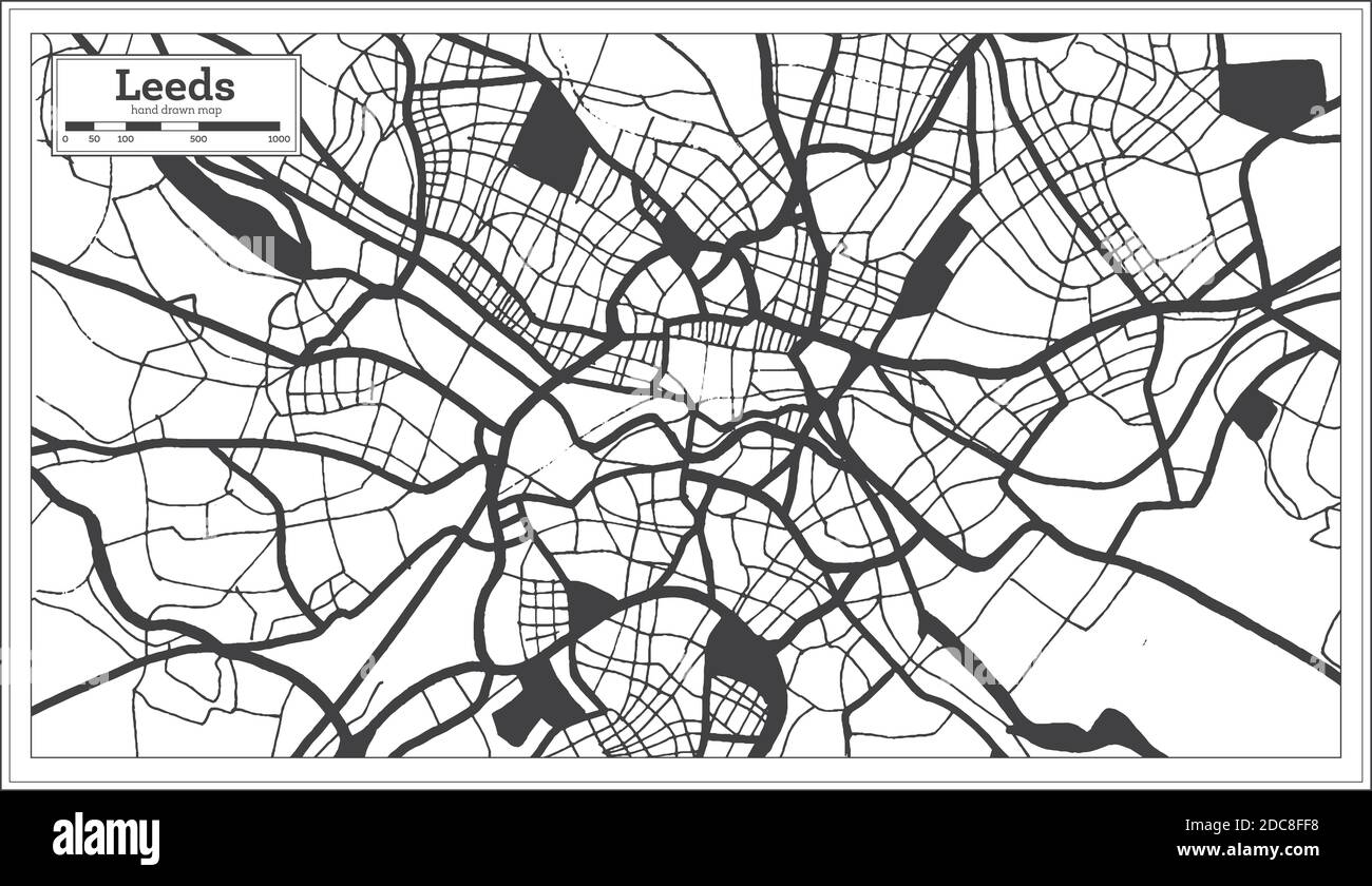 Onthewall Stampa Artistica Mappa Di Leeds | 40x30 Cm Su Carta FSC 300g | Poster Città In Tubo - 2