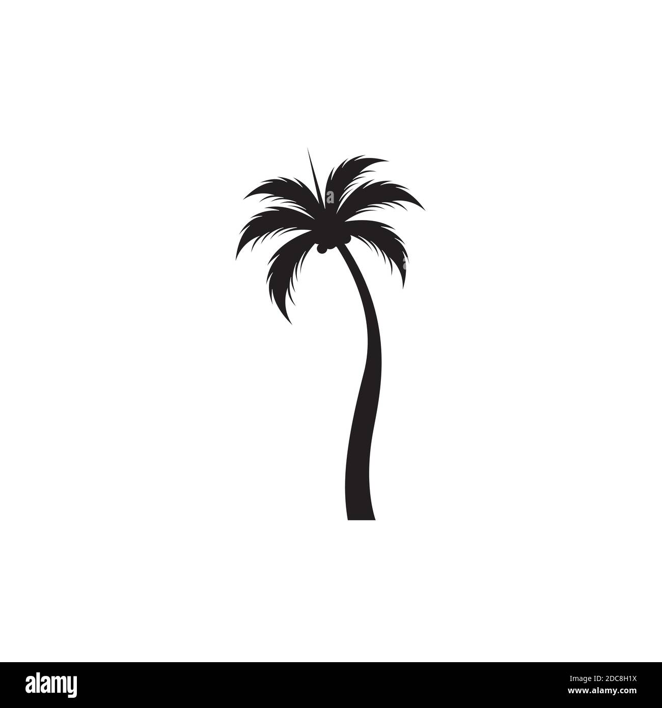 Palm tree estate modello logo illustrazione vettoriale Illustrazione Vettoriale