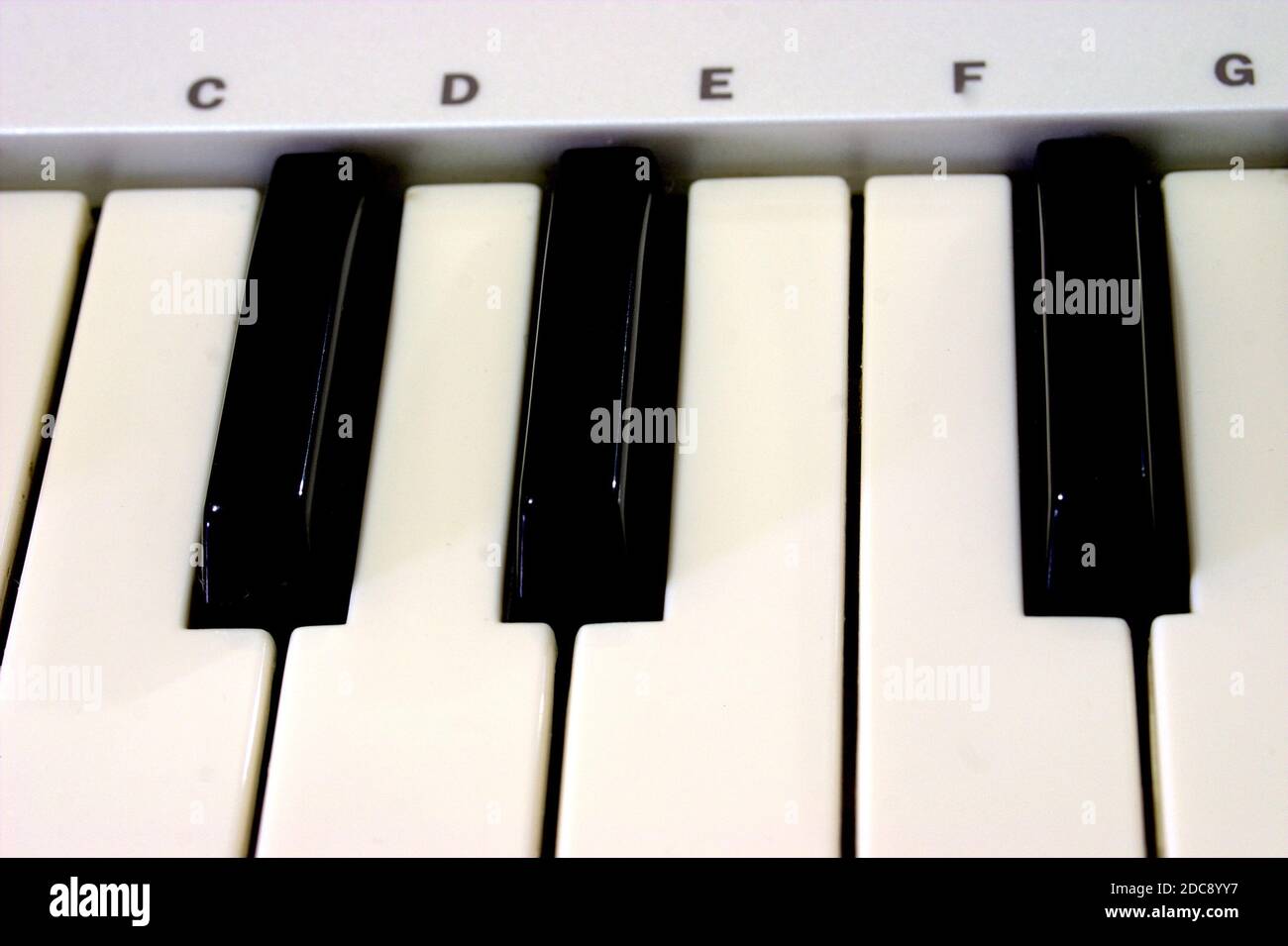 Primo piano sulla tastiera Midi Foto Stock