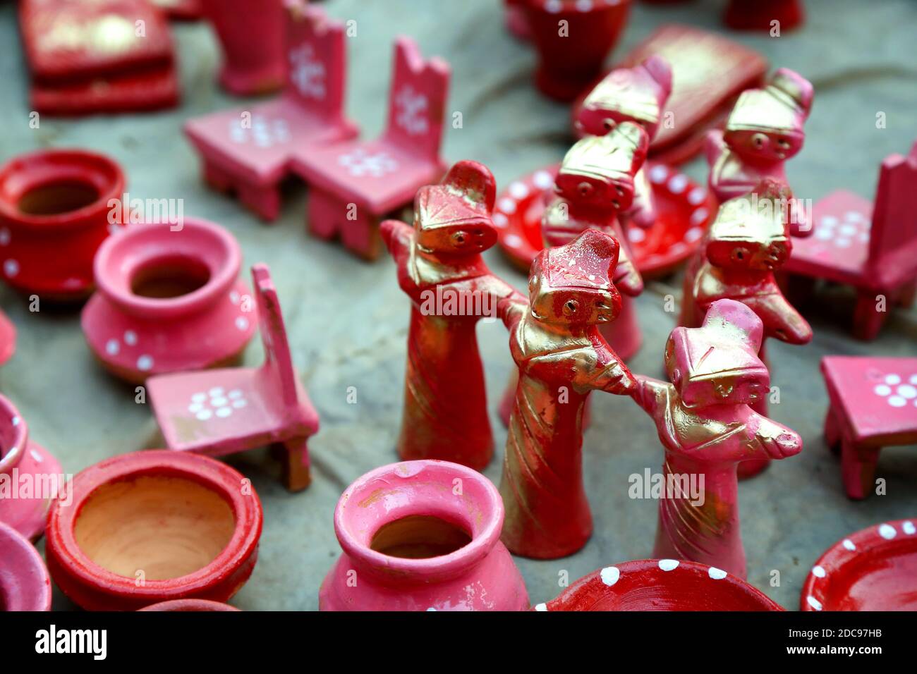 La bella ceramica tradizionale del Bangladesh Foto Stock