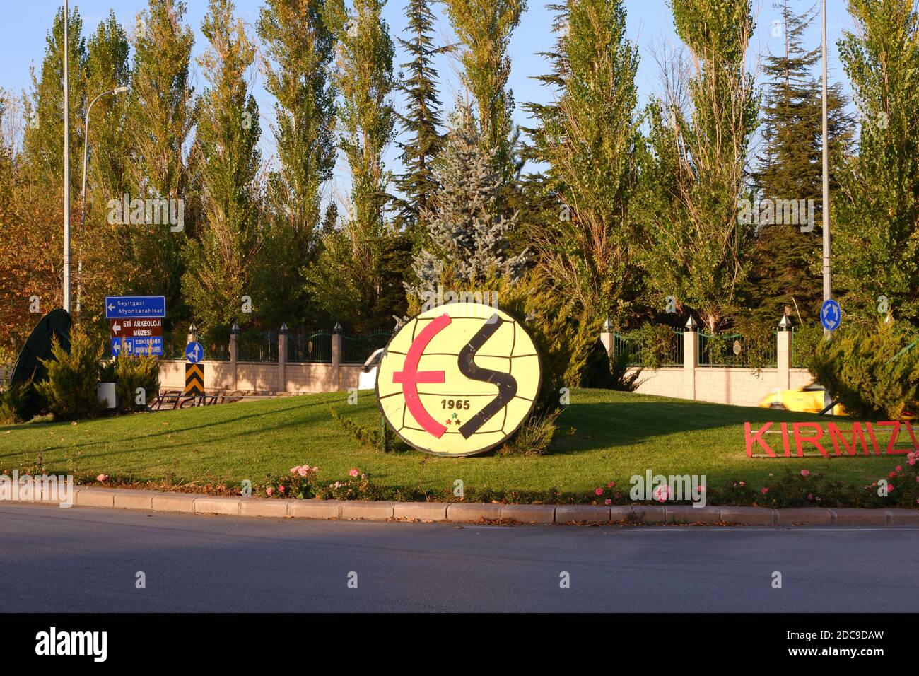 Logo Eskisehirspor su strada Foto Stock