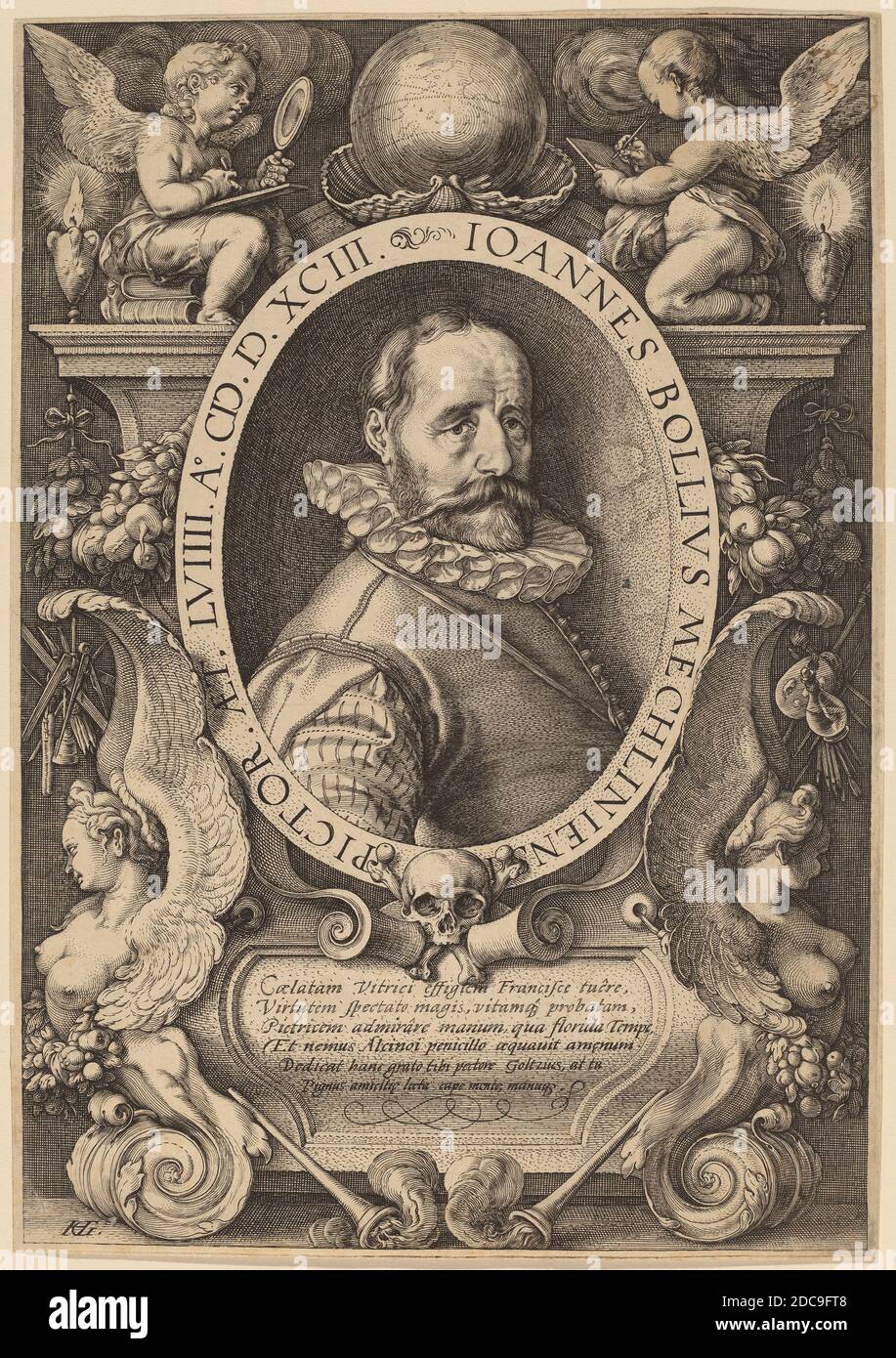 Hendrick Goltzius, (artista), olandese, 1558 - 1617, Hans Bol, 1593, incisione Foto Stock